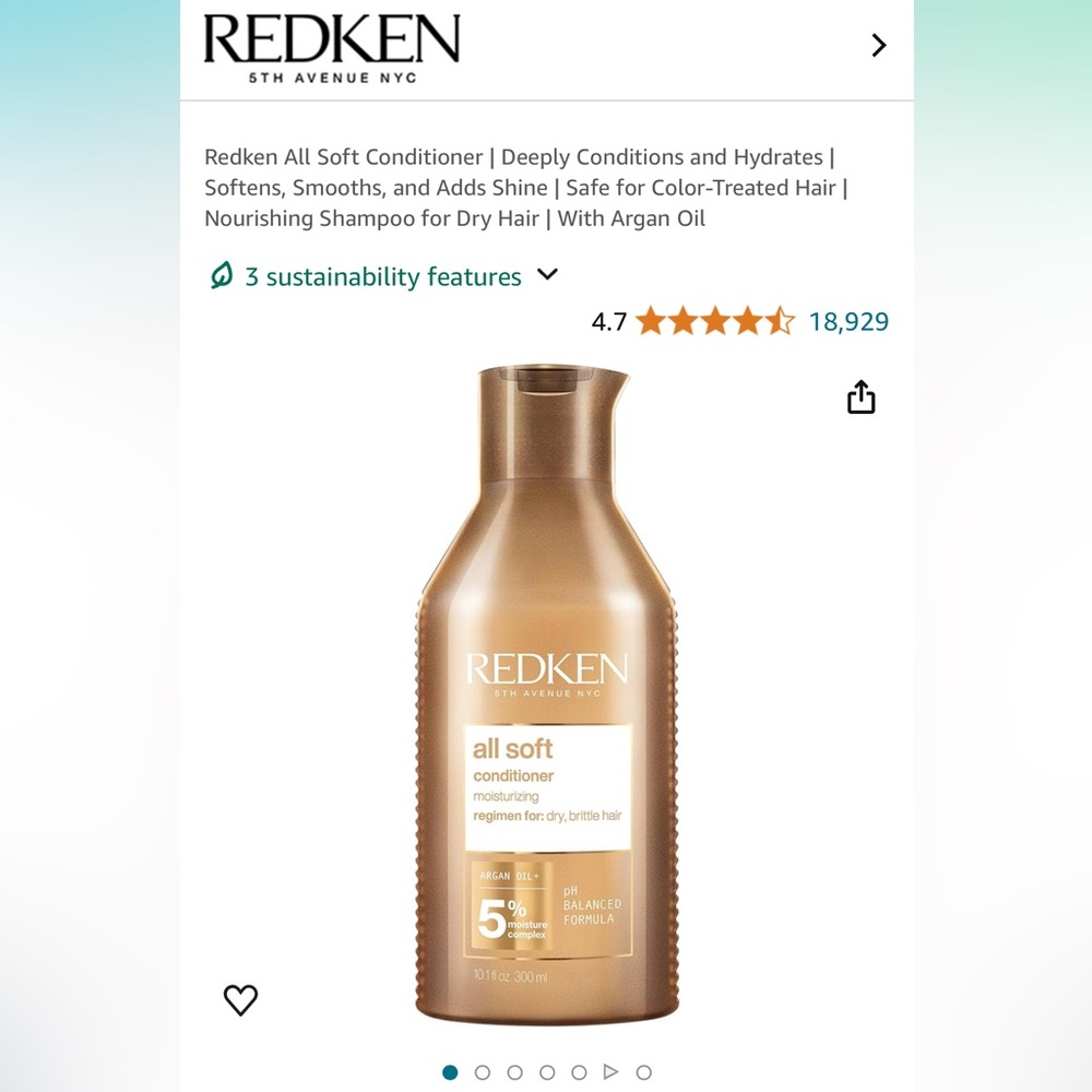 Redken All Soft Hair Conditioner Brand New Full Size